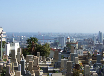 神戸春日野墓地からの眺望
